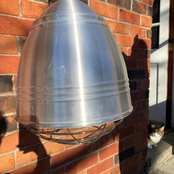 Loft Pendant Light in Brushed Aluminum with White Interior - Picture 5 of 8